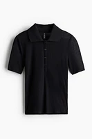 Ribbed Polo Shirt