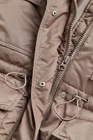 Drawstring-waist puffer jacket