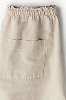 Linen-blend Pull-on Shorts