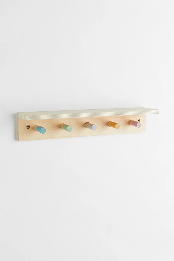 Five-peg Wall Shelf