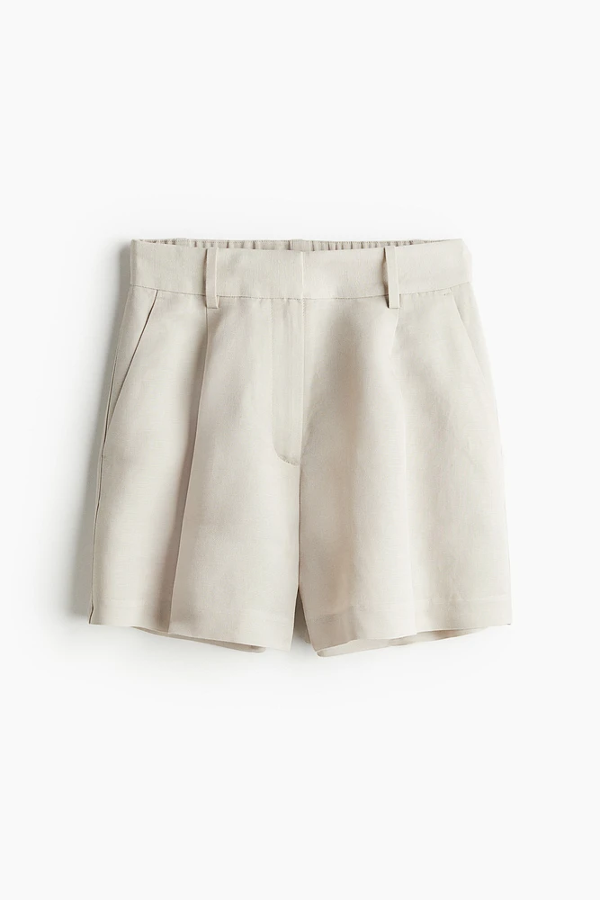 Linen-blend Shorts