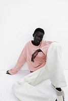 Sweatshirt with Text Motif