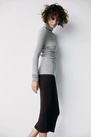 Rib-Knit Pencil Skirt