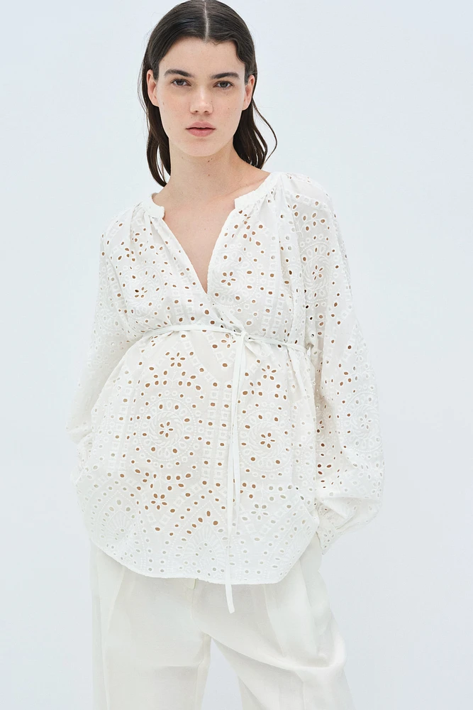 MAMA Before & After Eyelet-Embroidered Blouse