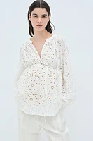 MAMA Before & After Eyelet-Embroidered Blouse