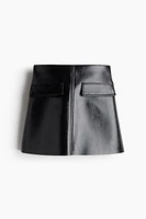 Coated Mini Skirt