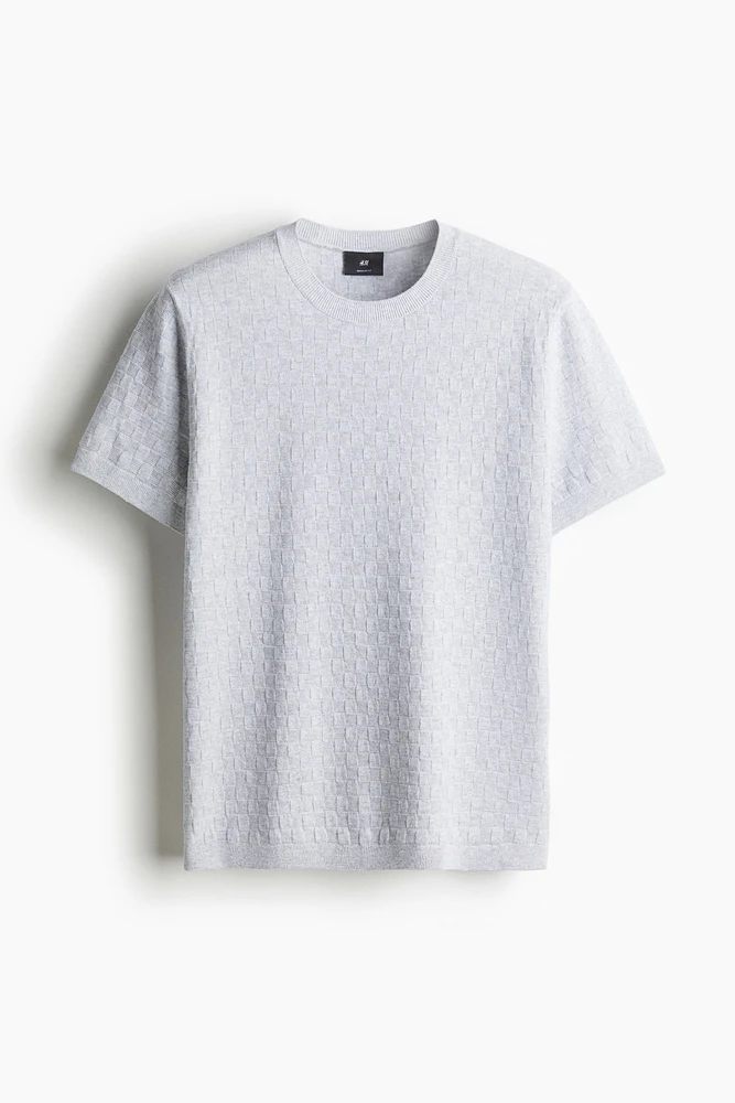 Regular Fit Pattern-knit T-shirt