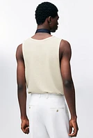 Regular Fit Metallic Tank Top