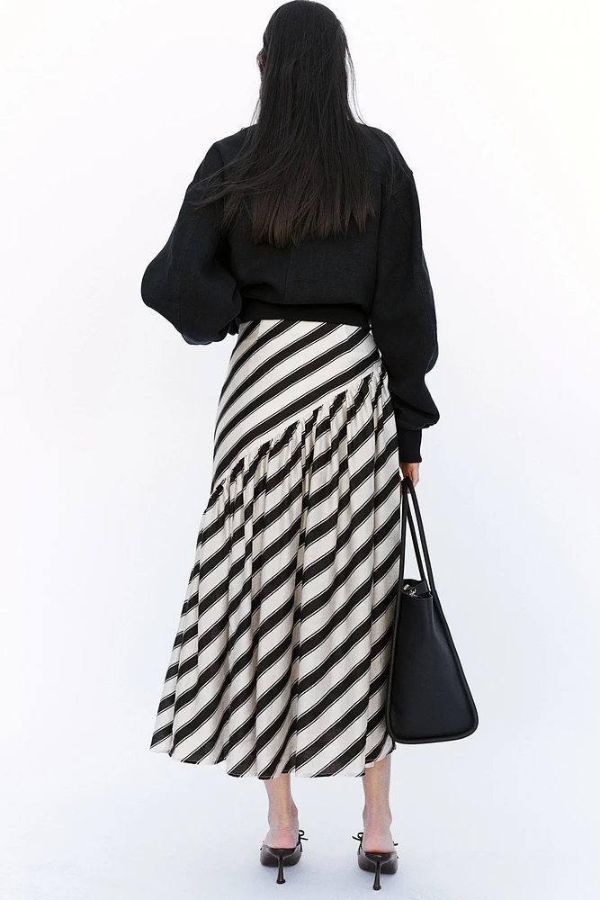 Draped Lyocell-blend Skirt