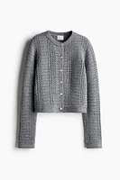 Pointelle-Knit Cardigan