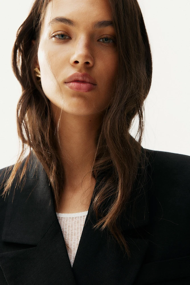 Linen-Blend Vest