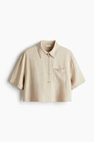 Linen-Blend Shirt