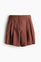 Linen-Blend Bermuda Shorts