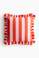 Housse de coussin à volant