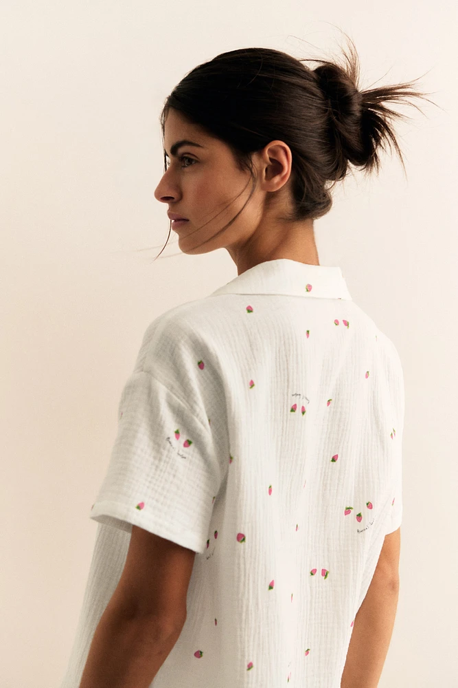 Pyjama en mousseline de coton
