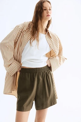 Linen-Blend Shorts