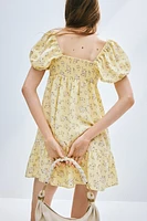 Puff-Sleeved Dress