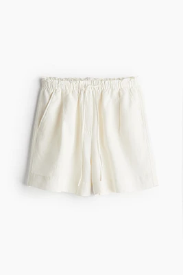 Linen-blend Pull-on Shorts