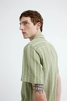 Regular Fit Textured-knit Resort Shirt