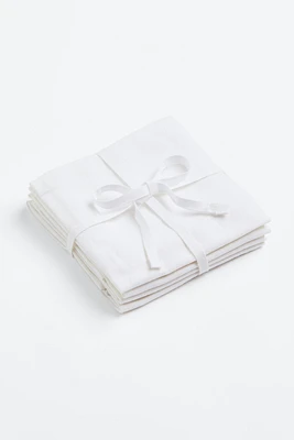 Lot de 4 serviettes table en coton