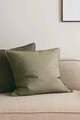 Housse de coussin en lin mélangé