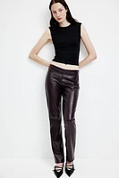 Straight Coated Pants