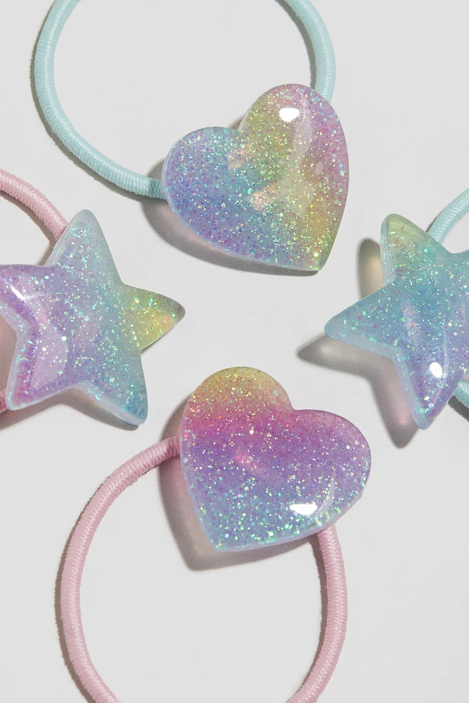 Lot de 4 élastiques à cheveux avec appliqué