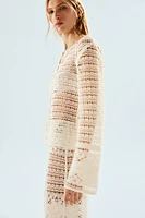 Crochet-look Cardigan