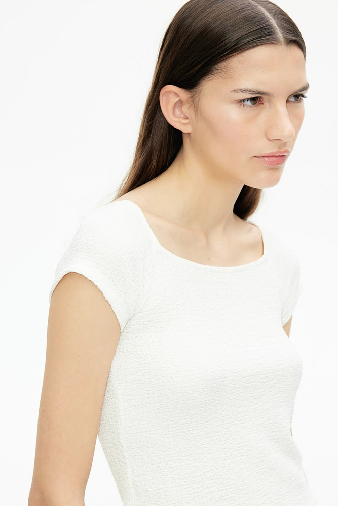 Textured Jersey Top