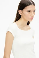 Textured Jersey Top
