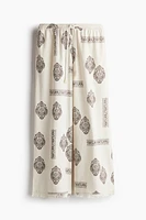 Linen-Blend Drawstring Pants