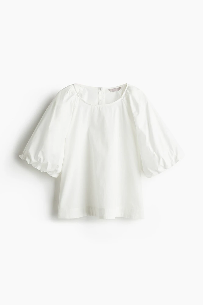 Puff-sleeved Blouse