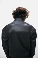 Boxy Leather Biker Jacket