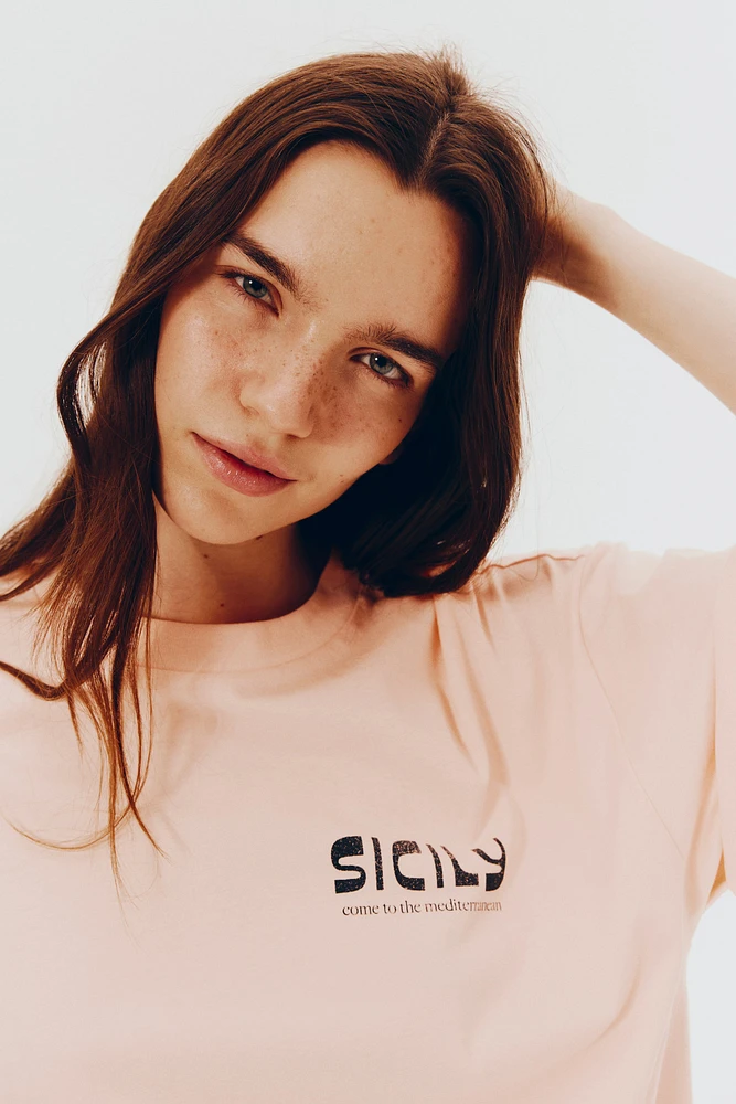Oversized T-Shirt with Motif