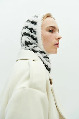 Fluffy-Knit Balaclava