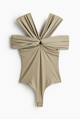 Open-shoulder Thong Bodysuit