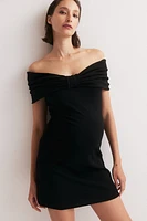 MAMA Bow-Detail Off-the-Shoulder Dress