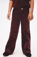 Pantalon large en velours côtelé