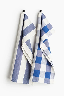 2-pack Striped Cotton Tea Towels