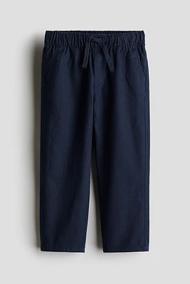 Linen-Blend Pants