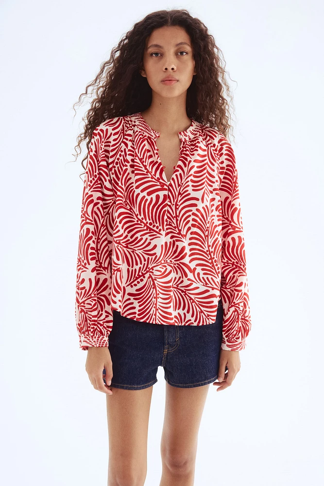 Blouse avec col sans rabat