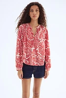 Blouse avec col sans rabat