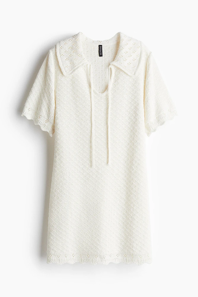 Pointelle-Knit Dress