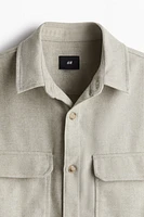 Regular Fit Felted Overshirt