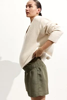 MAMA Linen-Blend Shorts