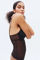 Mesh Push-up Thong Bodysuit