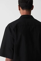 Regular-Fit Crinkled Short-Sleeved Shirt