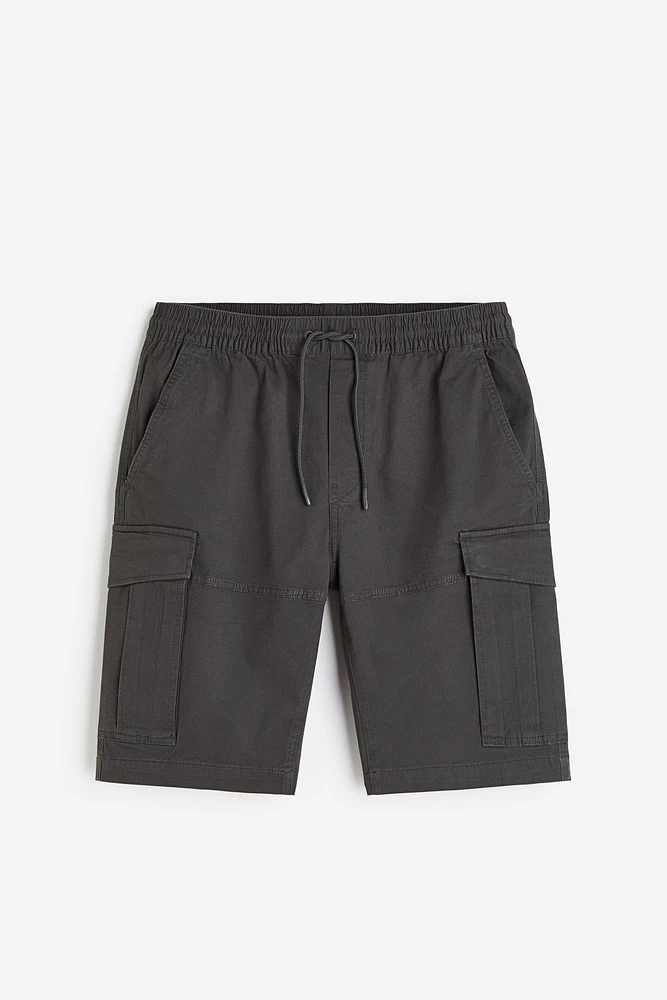 Regular Fit Twill Cargo Shorts