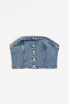 Denim Bustier-style Top