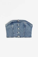 Denim Bustier-style Top